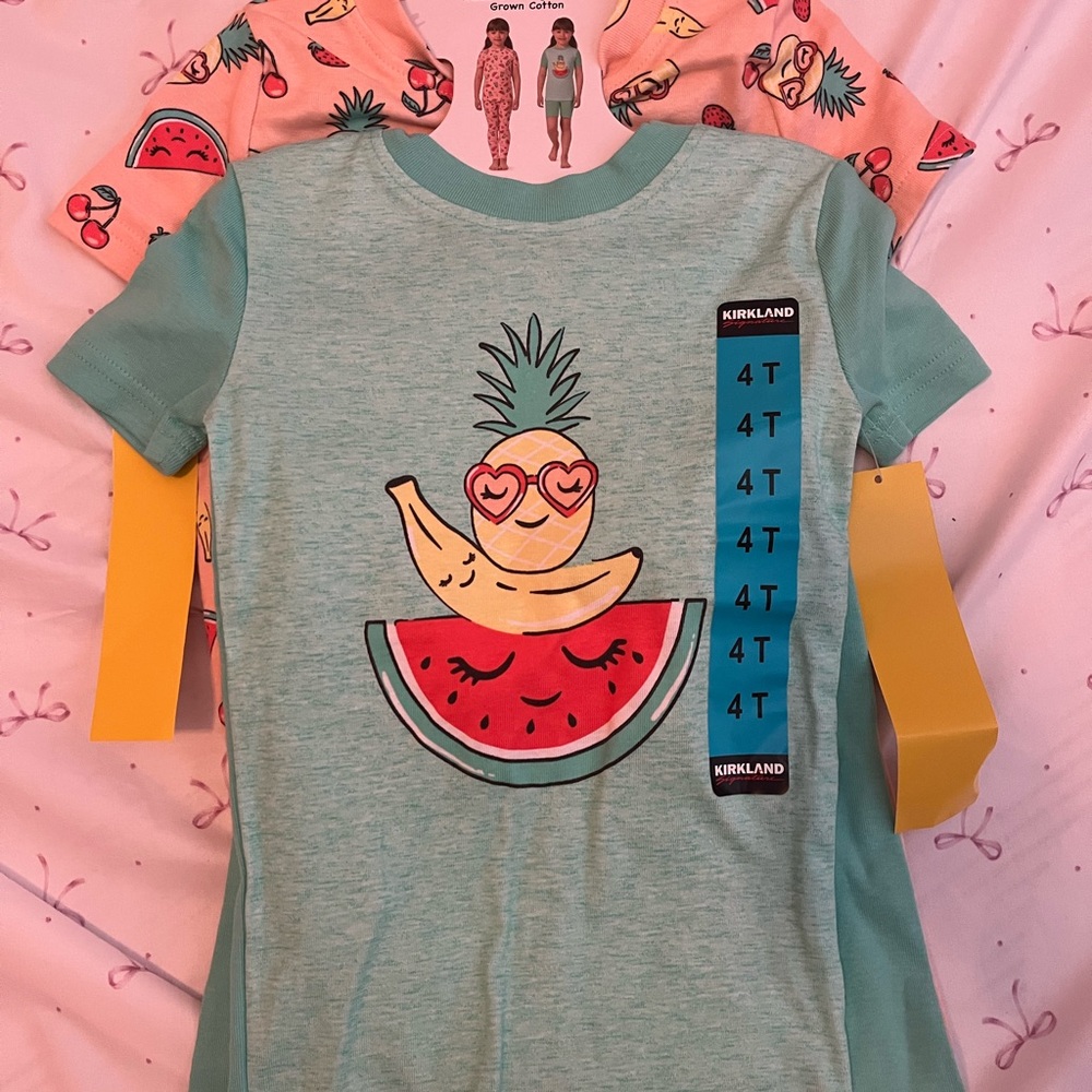 Kirkland Signature Kids' Pajama Set with Fruit Design